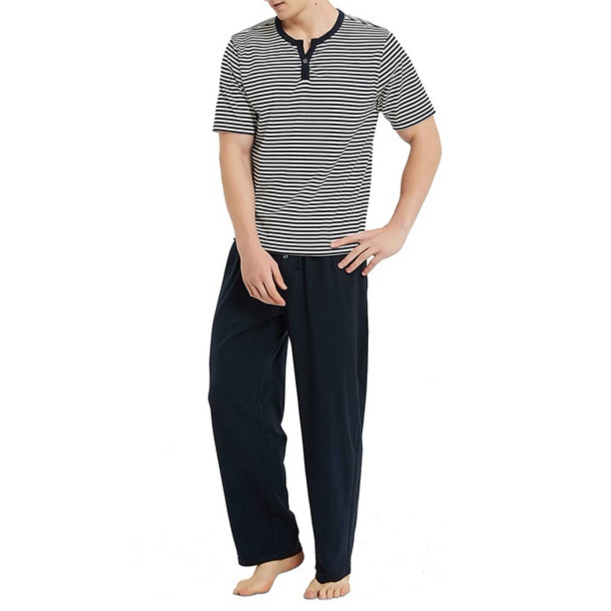Mens Striped Pajama Set