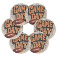 thumbnail image 7 of Yayeee 6 PCS Drink Coasters with Holder Set Woven Absorbent Round Tabletop Hot Pad, Game Day, 7 of 7