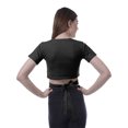 thumbnail image 4 of Moomaya Haut à Ourlet Croisé pour Femmes Manches Courtes Col Rond T-Shirt Blouse Hauts, 4 of 6