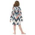 thumbnail image 7 of FORMRS Niños Bathrobe Unisex Hooded Robe Soft Plush Pajamas Sleepwear, Size 7-9T, Pink Geometric, 7 of 7