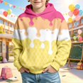 thumbnail image 2 of XAOFW Boys Hoodies Long Sleeve Knit Hooded Sweatshirt With Ice Print And Front Pocket Loose Fit Pullover Hoodies For Casual Daily Wear Trendy Tops 5-6 Years, 2 of 4