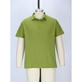thumbnail image 4 of Coorders Men's with Short Sleeve, Collared Shirts for Mens, Casual Golf Shirts Fit Cotton Tops, Green,Size, XXL, 4 of 4