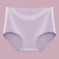 thumbnail image 5 of opolski Women Panties High Waist Seamless Solid Color Soft Elastic Quick Dry Anti-septic Anti-shrink Mid-aged Lady Briefs Underpants Female Underwear, 5 of 8
