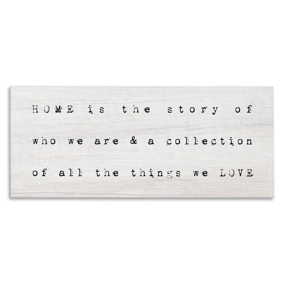Stupell Industries Traditional Home Is Who We Are Phrase Canvas Art, 30 x 13, by Lil' Rue
