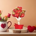 thumbnail image 2 of WYBXZ Valentine's Day Decoration Props Cards, Table Centerpiece Set, Paper Desktop Decorations Small Flags Flowers Balloons Love Party Supplies(6PC), 2 of 7
