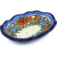 thumbnail image 1 of Polish Pottery 11¼-inch Oval Bowl (Bold Poppies Theme) Signature UNIKAT Hand Painted in Boleslawiec, Poland + Certificate of Authenticity, 1 of 6