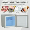 thumbnail image 3 of CoSoTower 1.1 Cu. Ft. Mini Freezer, Compact Upright Freezer with Reversible Door, Removable Shelf, Adjustable Temperature, Grey, 3 of 7