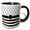 Black/White, variant on 3drose, Black and White Nautical Anchors and Stripes with a Band, 11oz Two-tone Green Mug