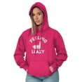 thumbnail image 3 of Feeling Llama Lazy Funny Animal Pun Unisex Plus Fleece Graphic Hoodie Brisco Brands 5X, 3 of 5