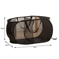 thumbnail image 4 of HEVIRGO Laundry Basket with Side Pocket Large Capacity Thickened 2 Compartments Multifunctional Sorting Collapsible Mesh Laundry Hamper Bag Clothes Organizer Bathroom Supplies, 4 of 11