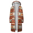 thumbnail image 4 of Moda mujer Vintage impreso abrigo chaqueta invierno cremallera manga larga Sudadera con capucha prendas de vestir exteriores Pompotops gfhjh23197, 4 of 5