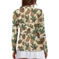 thumbnail image 2 of Yuyamidu Pine Cones Long Sleeve Golf Shirts for Woman Athletic Tennis Shirts Christmas Workout T-Shirts Golf Clothes Activewear Pullover Size L, 2 of 8