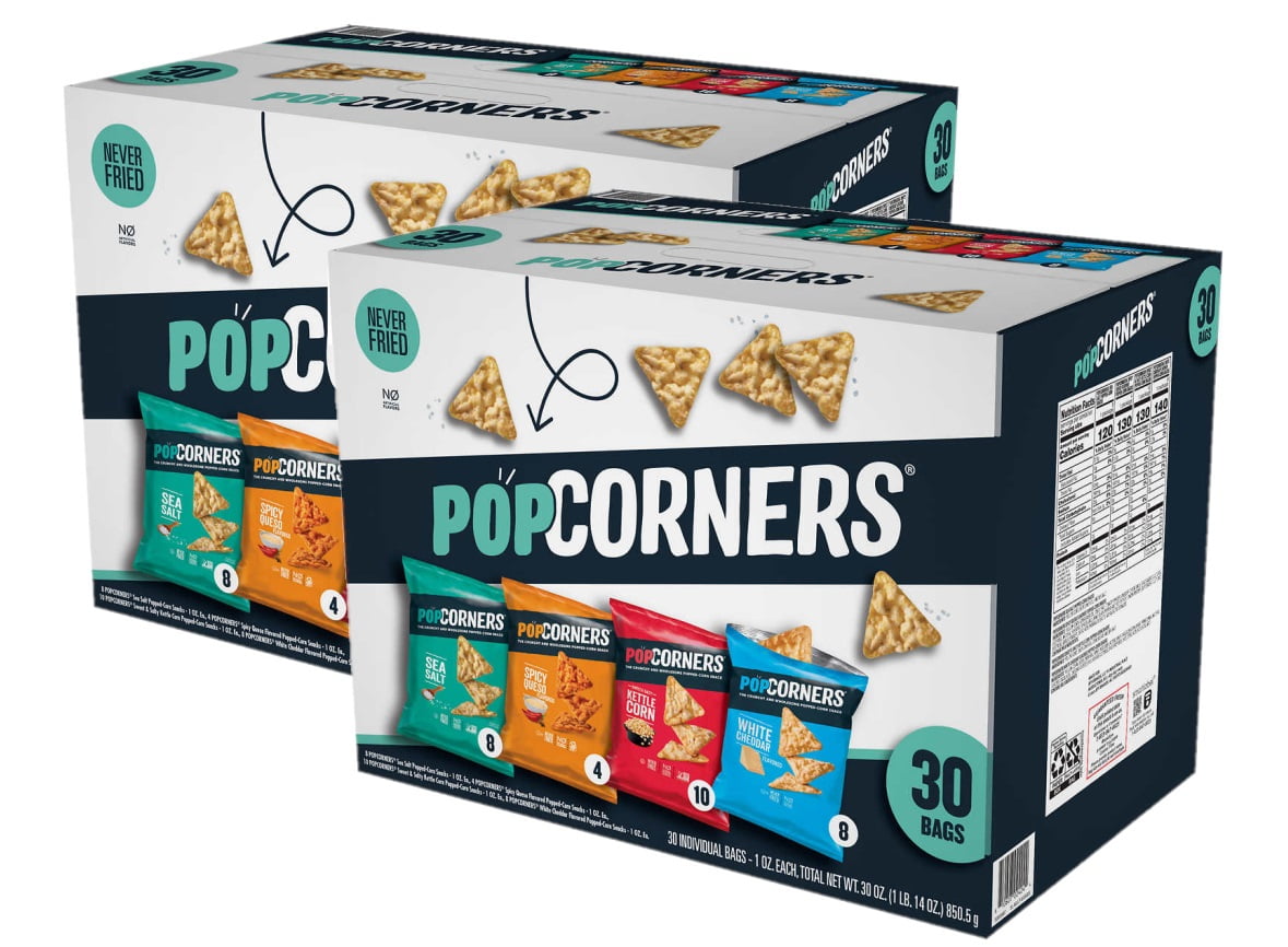 2 Pack PopCorners Gourmet Popcorn, Variety Pack, 1.0 oz, 30 Count