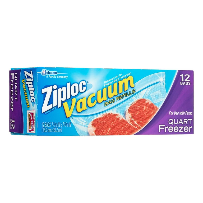 Ziploc Vacuum Bags Refills Quart 12 Ct