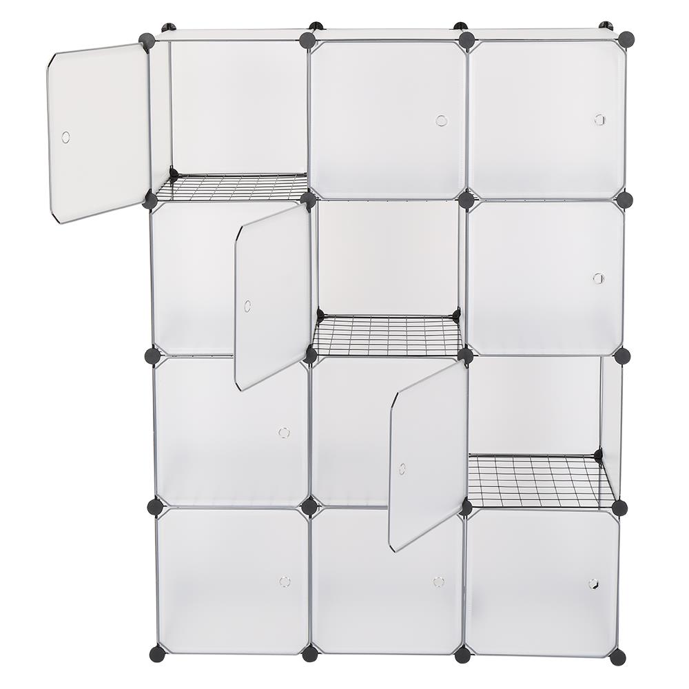 Ktaxon DIY 12-Cube Closet Storage Organizer Wardrobe for Bedroom Living Room with Doors - image 4 of 7