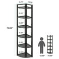 thumbnail image 4 of Tribesigns 6-Tier Corner Shelf, 70.86" Tall Freestanding Bookshelf for Living Room, Bedroom, Black, 4 of 6