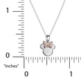thumbnail image 3 of Disney Minnie Mouse Women's CZ Sterling Silver Pendant Necklace, 18", 3 of 4