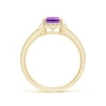 thumbnail image 2 of ANGARA Natural 1.5 ct Amethyst Engagement Ring with Diamond Halo in 14K Yellow Gold for Women (Size-8x6mm) | February Birthstone, Anniversary, Jewelry Gift for Women | Natural Amethyst Ring, 2 of 8