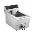 thumbnail image 5 of Deep Fryer 11.6Qt, 1500W Electric Countertop Fryer, Stainless Steel Single Oil Fryer with Timer & Temp Control, Overheat Protection for Restaurant & Kitchen, 5 of 6