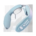 thumbnail image 1 of Masajeador de cuello, máquina de drenaje linfático de punto de acupuntura, modo de masajeador de cuello para aliviar el dolor, masajeador linfático de cuello portátil para mujeres y hombres, regalo - azul brillar Electrónica, 1 of 5