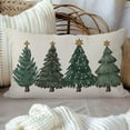 thumbnail image 2 of Christmas Throw Pillow Cover 12x20 Inch Green Christmas Tree Decor Outdoor Winter Holiday Xmas Decorative Lumbar Throw Pillow Case Home Decorations for Bedroom Living Room Sofa Couch, 2 of 6