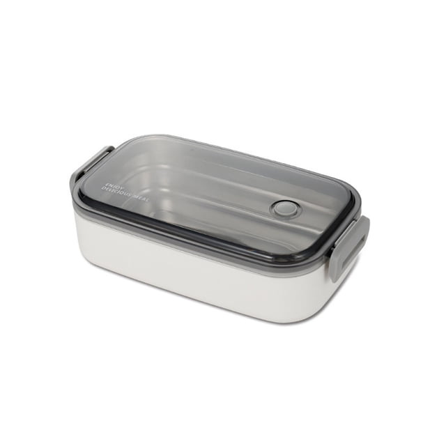 Matsuzay Fiambrera portátil de acero inoxidable PP, contenedor de almacenamiento de alimentos frescos, Bento, microondas, cajas de horno para viajes al Cocina y Comedor Capa única blanca Matsuzay HA072616-03B