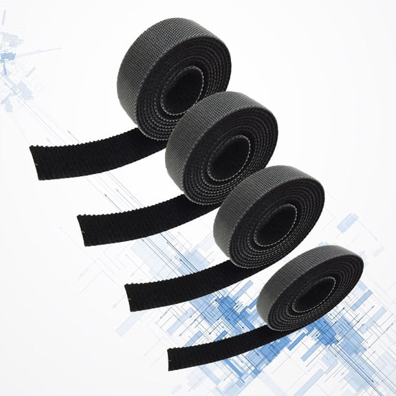 ibasenice Nylon Fastening Tapes Cable Straps Black 4Pcs Users Needing Cable Management