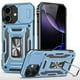 thumbnail image 1 of For iPhone 17 Case Kickstand Slide Lens Lid PC + TPU Drop - Navy Blue, 1 of 5
