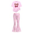 thumbnail image 4 of MuXiKeJi Clothes valentine outfit for girls size 8,Toddler Outfits for Girls 6t Graphic Print Fashionable Pullover Tops and Jogger Pants Tees Shorts Clothing Sets, 4 of 5
