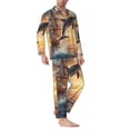 thumbnail image 2 of Balery Sailing Dancing Dolphin Pijama para Hombre de Dos Piezas con Manga Larga, Conjunto de Dormir y Descanso Suave con Bolsillos-Medium, 2 of 7