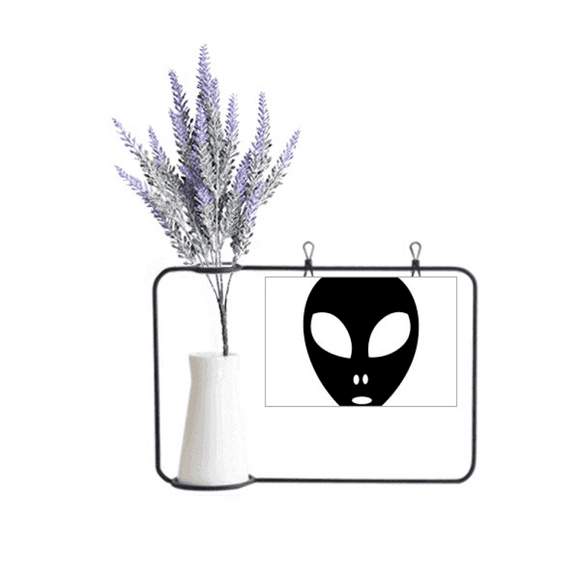 Universe Alien Monster Head Portrait Artificial Lavender Flower Vase Bottle Card