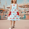 thumbnail image 2 of ZACPNCV 4th of July Toddler Girl Outfit Fourth of July USA Dress Kids Little Girl Independence Day Clothes Blue 12-13 Years, 2 of 7