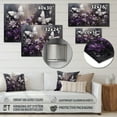 thumbnail image 4 of Designart "Butterfly Wings and Flowers in Purple and White" Floral Metal Art Print, 4 of 5