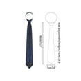 thumbnail image 2 of CORBATA PREHECHA INSPIRE CHIC PARA HOMBRES, CORBATA AJUSTABLE CON CREMALLERA PARA NEGOCIOS FORMAL, AZUL MARINO, TALLA ÚNICA, 2 of 4