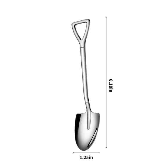 Tao Tao Stainless Steel Shovel Shape Spoon Tea Coffee Sugar Spoon Ice Cream Dessert Spoon Dessert Spoon Summer Watermelon Spoon A