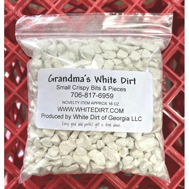 Arcilla de caolín Grandma's White Dirt, pequeños trozos crujientes, 500 g
