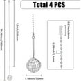thumbnail image 7 of 4Pcs Disco Ball Ceiling Fan Pull Chain Beaded Ball Fan Pull Chain Extenders Silver Mirror Ball Light Pull Chain Decor Dazzling Ball Ceiling Fan Pull Chains for Party Favors DIY, 7 of 7