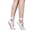 thumbnail image 2 of Zapatilla De Ballet De Piel Suela Corrida Negro y Blanco 15 a 30 blanco 16.5 Damaris Alberlui BALLET SUELA CORRIDA, 2 of 4