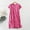 Hot Pink, variant on Women's Cotton Nightgown Sleepwear Short Sleeves Nightshirt Casual Print Sleepdress Loose Comfy Pajama Cotton Nightgowns