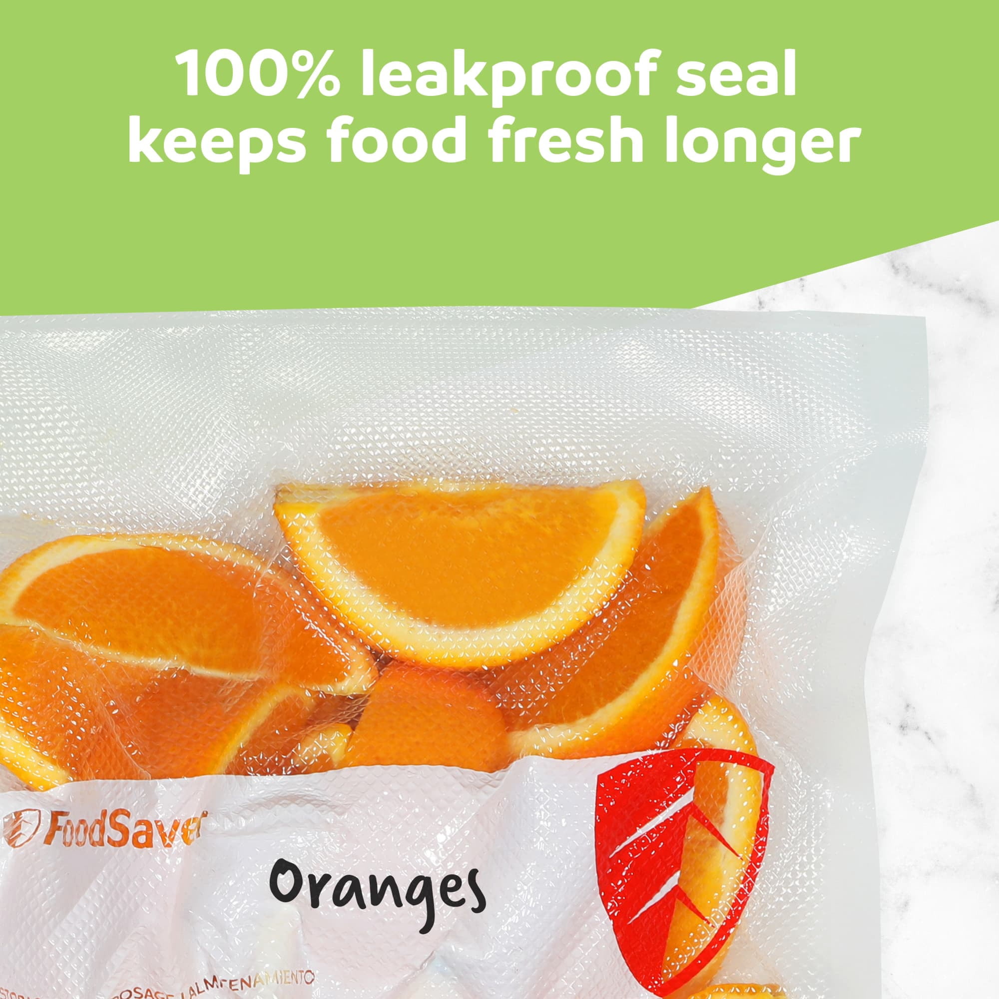 FoodSaver Quart Vacuum Seal Bags, 20 Count Pre-Cut BPA-Free Storage Bags, Align to Seal & Tear to Open for Food Storage, Sous Vide, and Meal Prep