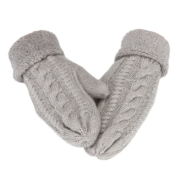 Women's Winter Gloves Warm Mittens Cozy Wool Knit Thick Gloves Novelty Mittens One Size