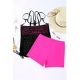 thumbnail image 5 of Rosy Color Block Lace Drawstring Tie Tankini Swimsuit Bikini, 5 of 18