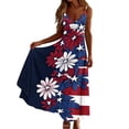 thumbnail image 4 of Erwazi Summer Dresses for Women 4th Of July Printed Crew Neck Sleeveless Ankle Length Dress Celebrations Outdoor Parties Activities Casual Dresses, 4 of 7