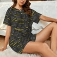 thumbnail image 4 of Vsdghe Retro Excavator Pattern Women's Pajama Set,Short Sleeve Sleepwear 2 Piece Pjs Lounge Sleepwear Sets-Large, 4 of 6