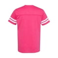 thumbnail image 4 of Adult Men Football Fine Jersey Tee Color Vintage Hot Pink/ White Medium Size, 4 of 5