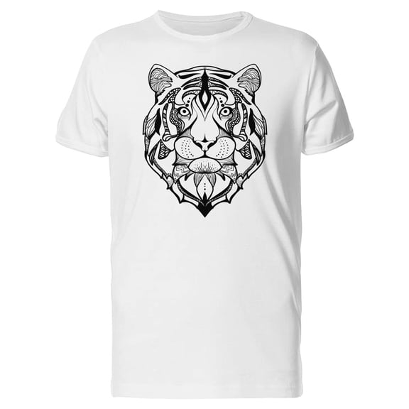 Hand Drawing Of Decorated Tiger T-Shirt Men -Image by Shutterstock, Male Small