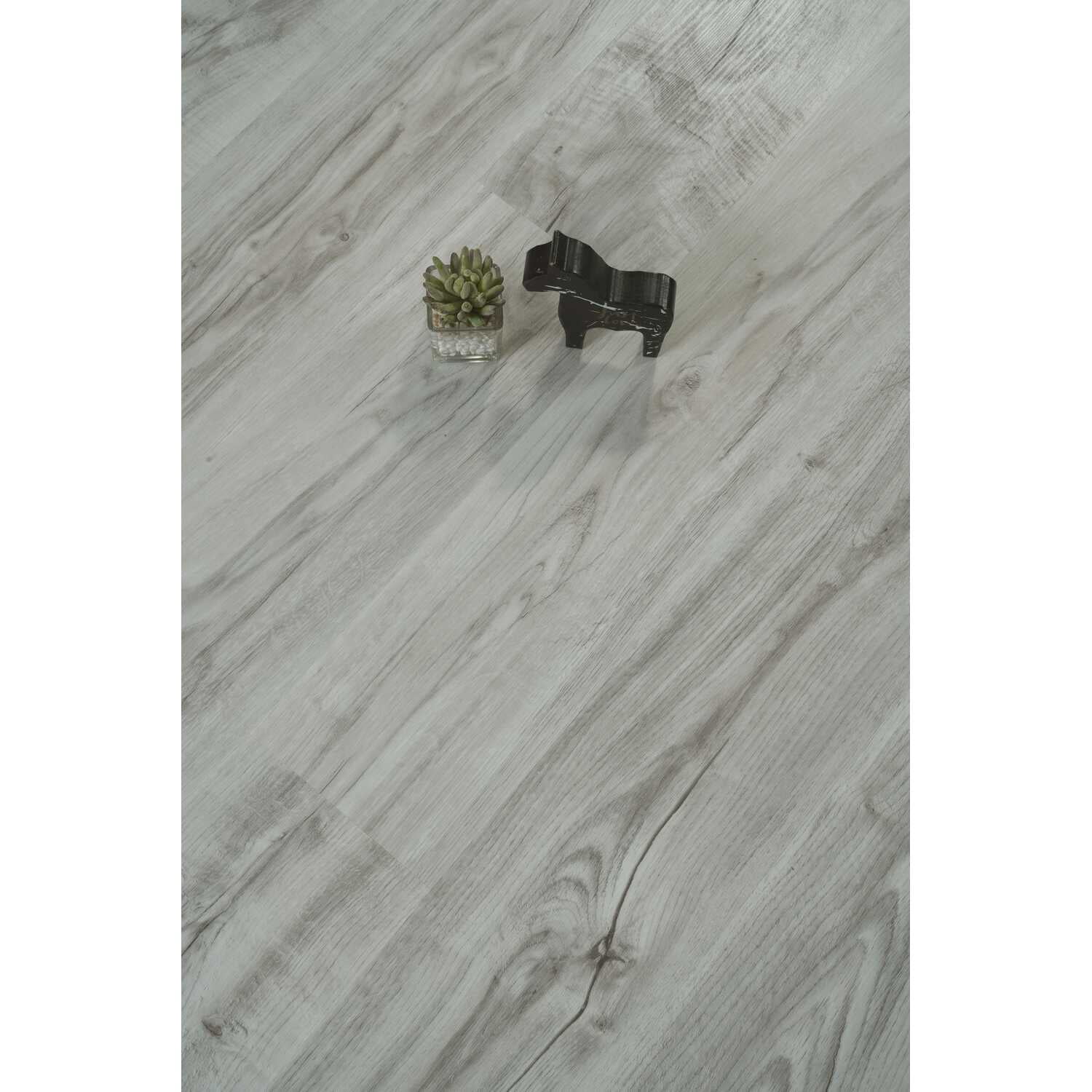 Elegant Kitchen & Bath LVFGRY02-7-7-V2 7 x 48 x 7 mm 20 Mil Luxury Vinyl Flooring, Weathered Grey