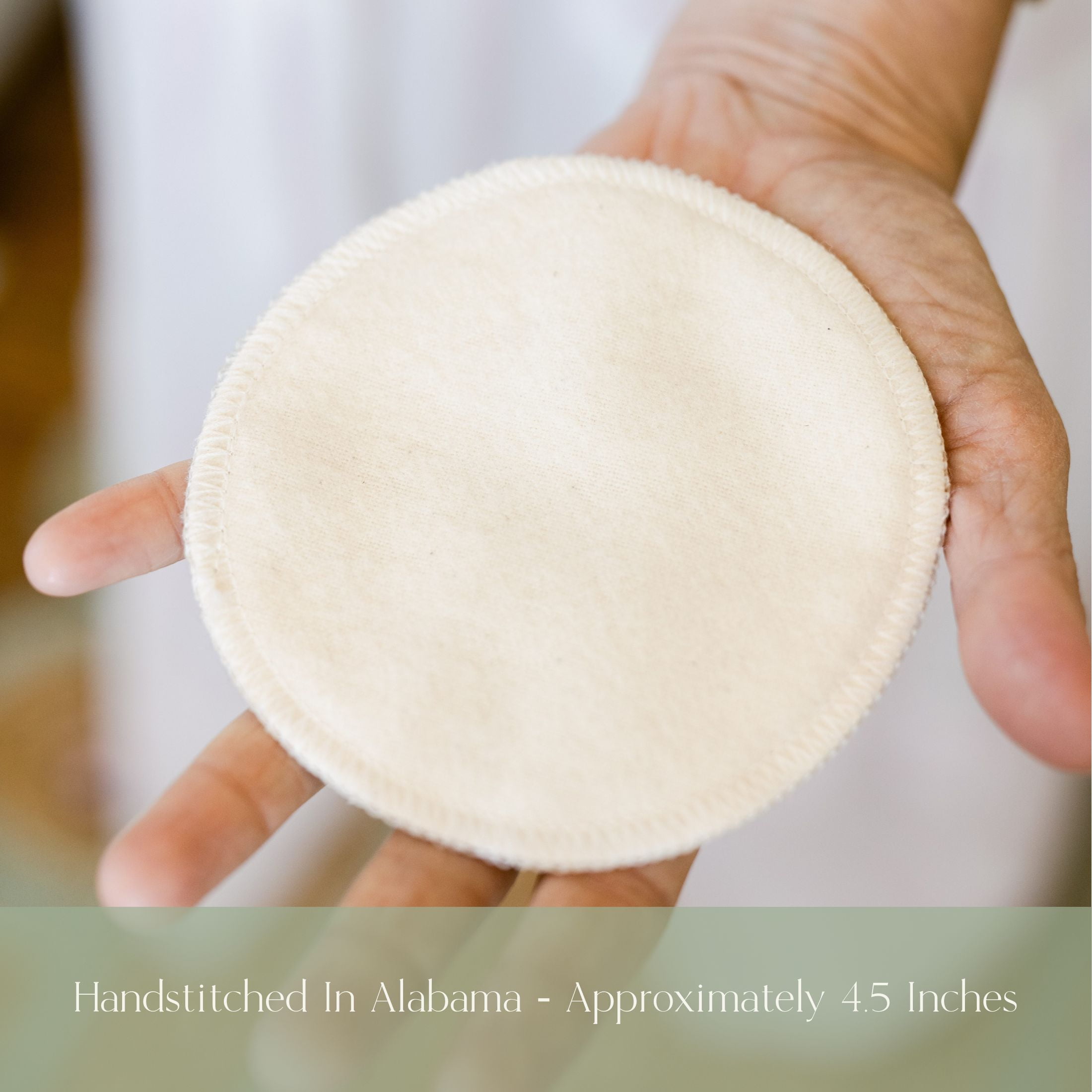 NuAngel Cotton Washable Reusable Nursing Pads, Beige, 8 Count
