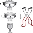 thumbnail image 2 of Embudo de acero inoxidable, 4 embudos de cocina con clip para tarro de conserva, acero inoxidable, 2 of 5