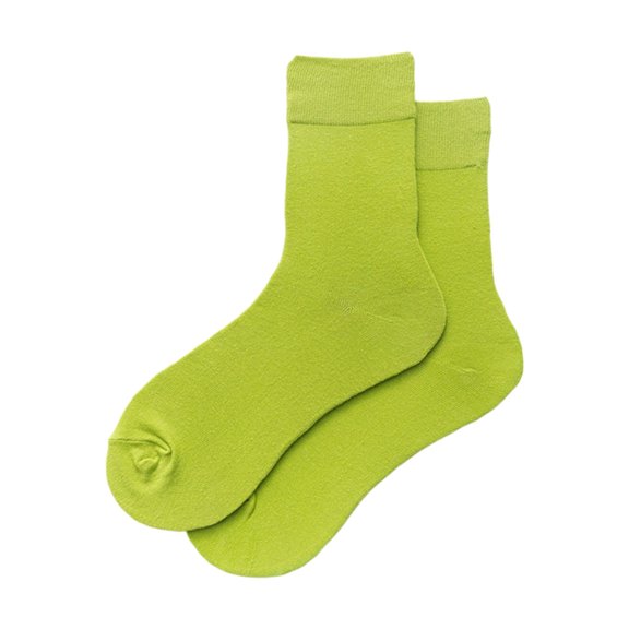Fgnfyis Women's Mid Crew Solid Color Casual Socks for Women Everyday Wear Comfortable Stackable Ankle Socks Soft Breathable Fashion Socks Green